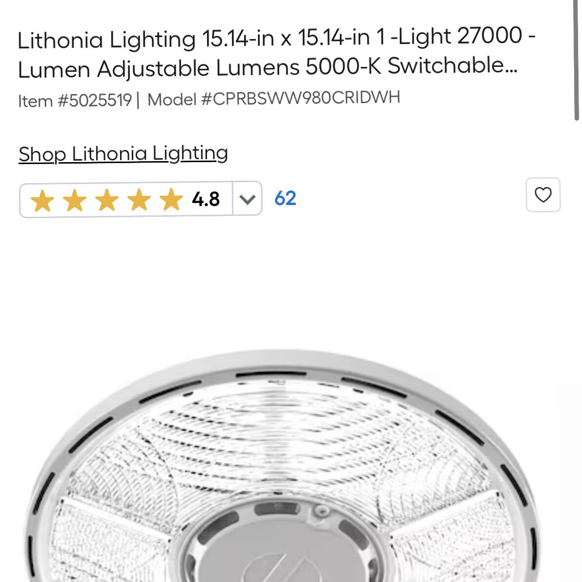 Lithonia LED Bay Light
