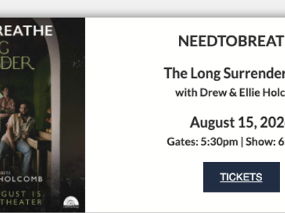 1 NEEDTOBREATHE Ticket Available
