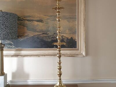 Vintage Extra Tall Brass Candlestick Candle Holder