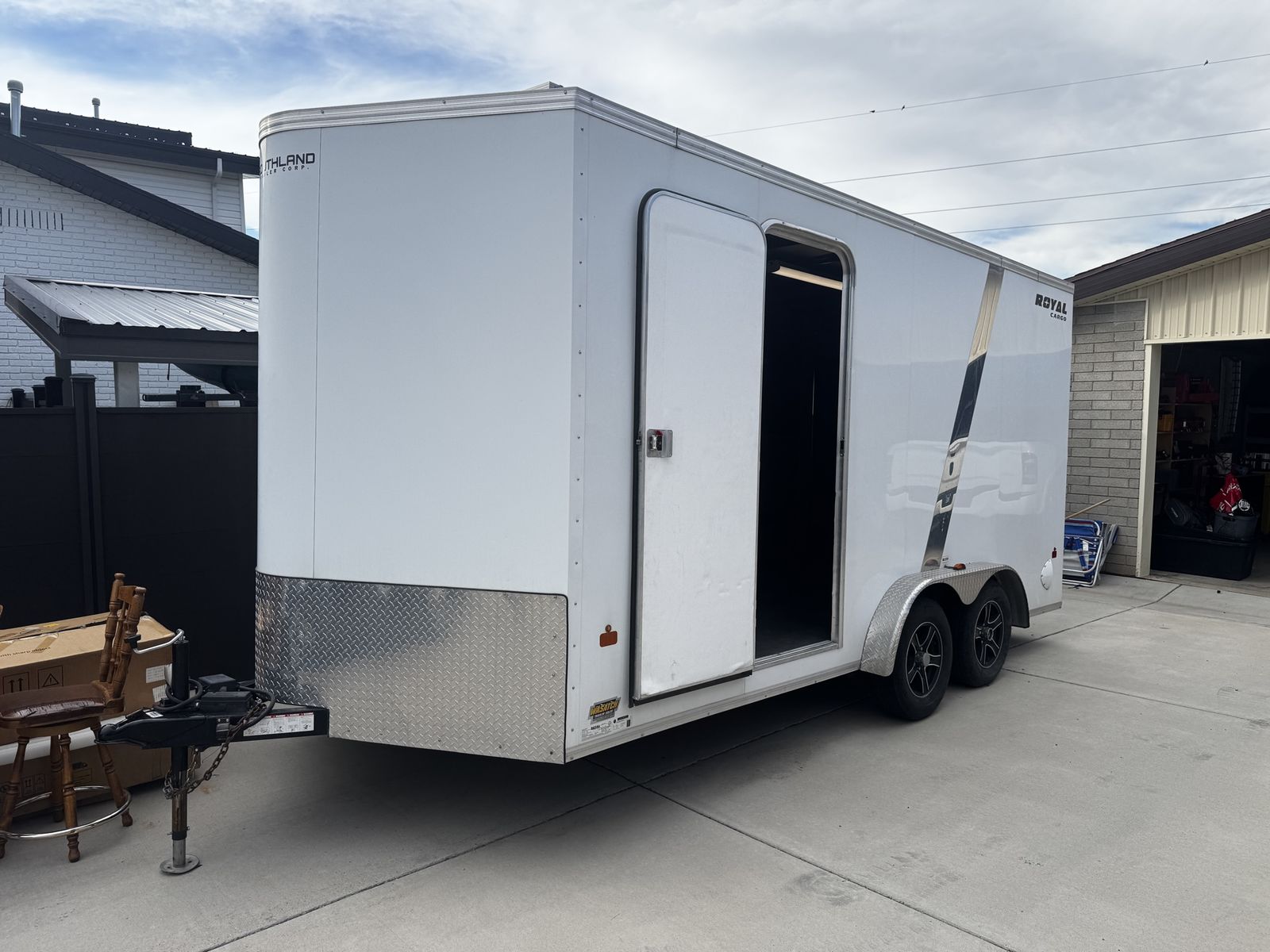 2021 Royal Cargo 7.5x16 Enclosed Trailer – Loaded w/ E-Track, Storage & Solar