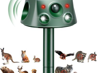 NEW Upgraded 360° Solar Animal Repellent: Cat Repellent Outdoor | Ultrasonic Pest Repeller with Motion Detection & PIR Sensors