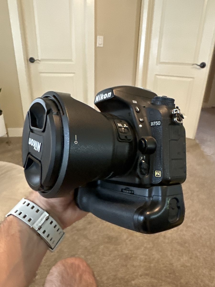 Nikon D750 FX DSLR Camera with Battery Grip - Used, Excellent Condition