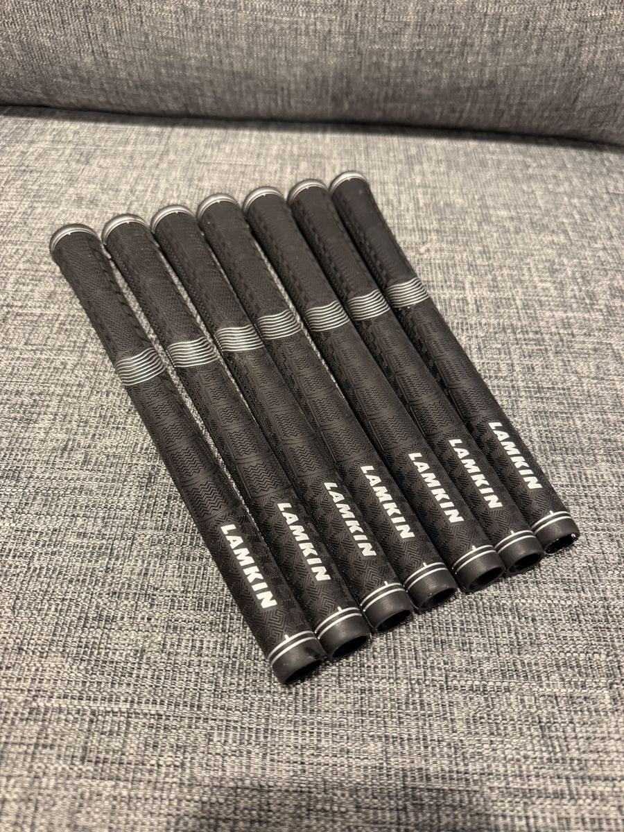 Lamkin Sonar+ Standard Black Golf Grip Pulls 7pc Excellent