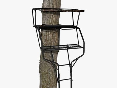 Muddy Legend XLT 2 Man Tree Stand 18 FT. - 500 lb. Rated - 2 Four Point Harnesses -Flex-Tek Seats