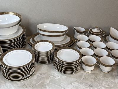 Vintage Sango Hampton 3758 Fine China Set Service for 12 Made in Japan