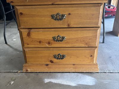 Wooden 3-Drawer Nightstand/End Table - Light Brown, 29"H x 18"Wx32L