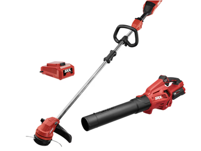 NEW SKIL PWR CORE 40 40-volt Cordless Trimmer and Leaf Blower Combo Kit