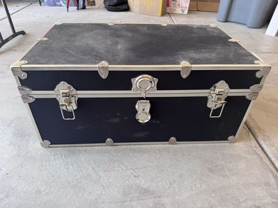 Wood Footlocker Storage Trunks with Latches - Large, Durable Chest