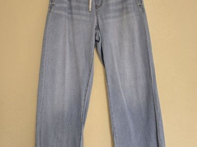 Maurices Light Blue Pull-On Wode Leg Denim Pants Size XS