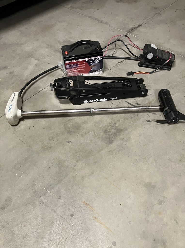 Bow Mount Trolling Motor and Battery
