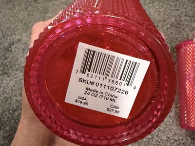 Starbucks neon hot pink studded venti 24oz cups
