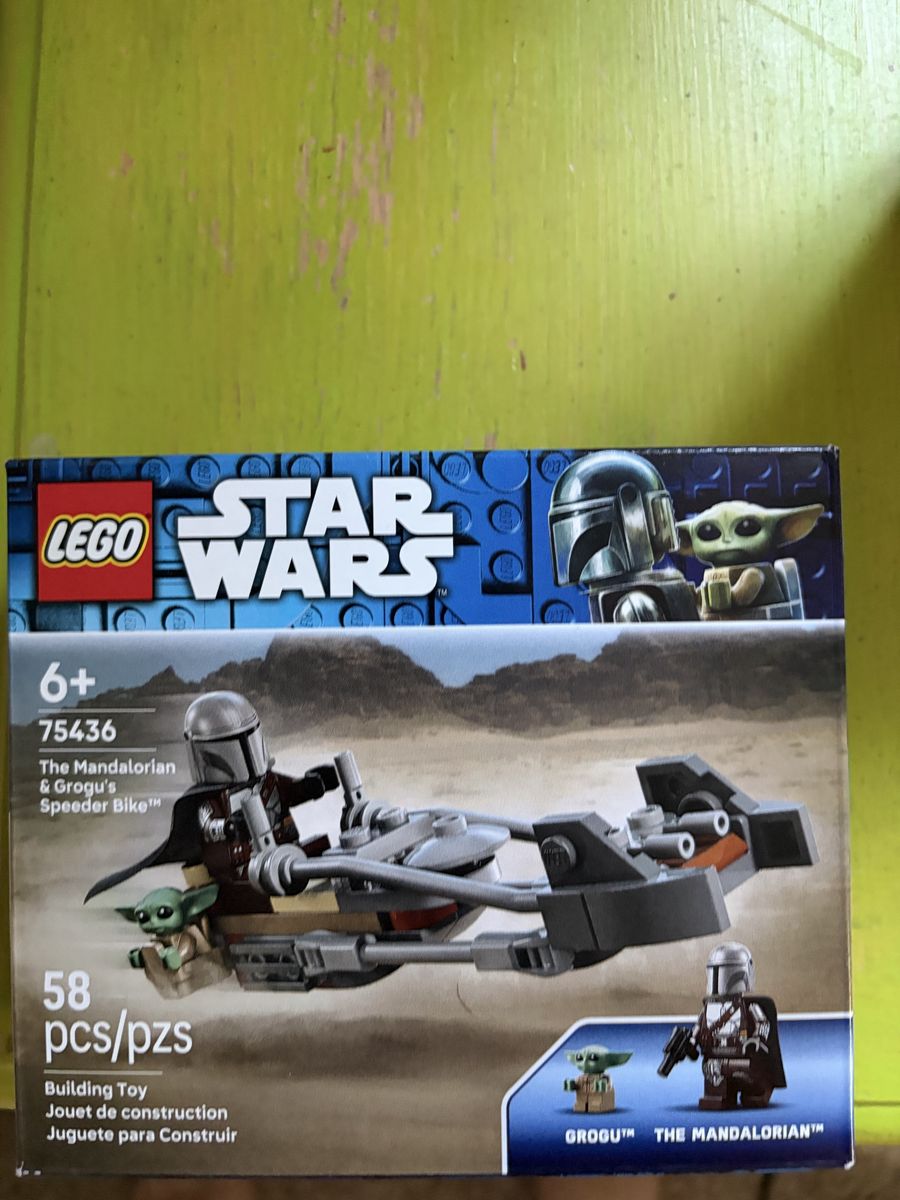 LEGO Star Wars 75436 The Mandalorian & Grogu's Speeder Bike 58 Pcs Building Toy