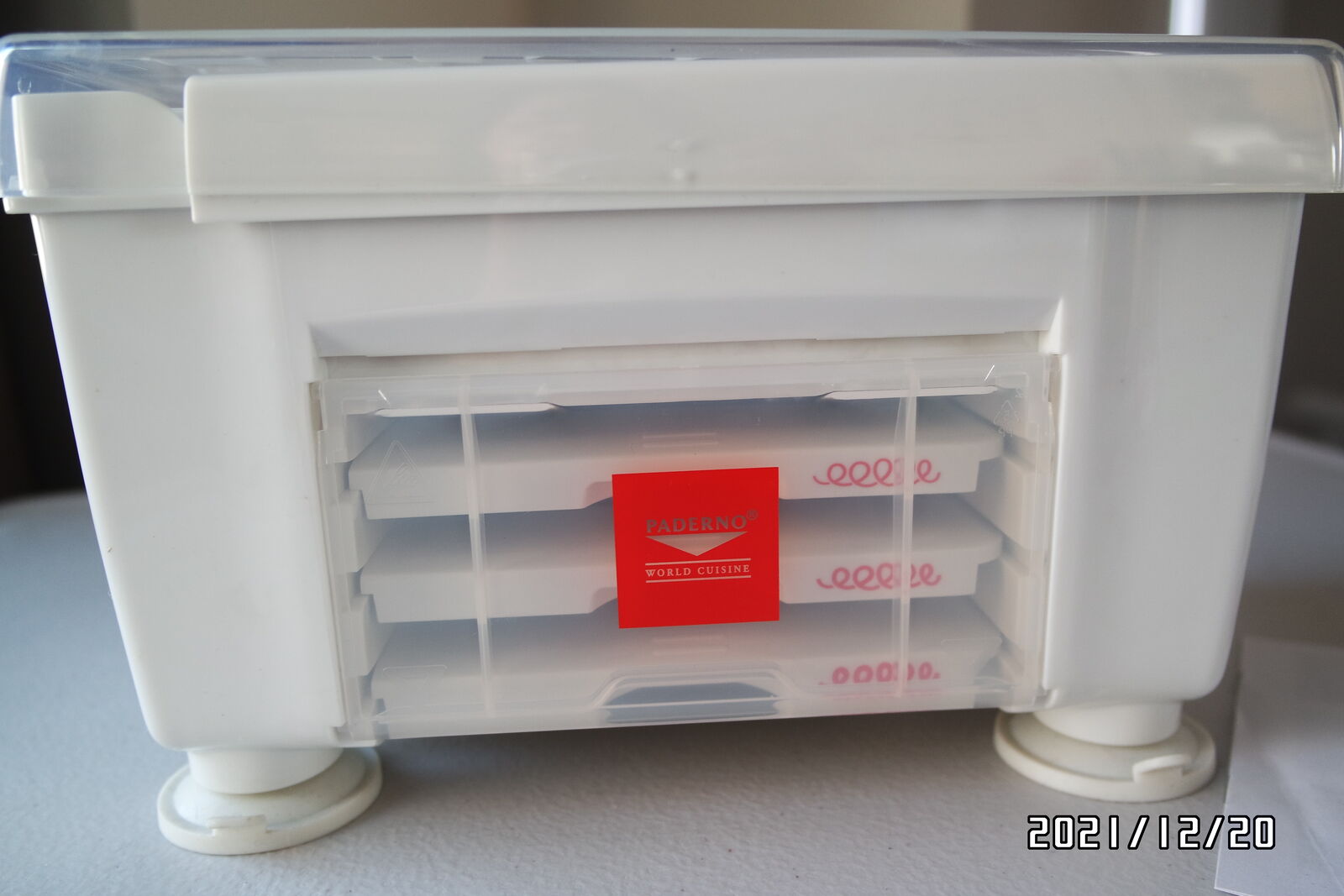 "New"4-Blade Folding Vegetable Slicer / Spiralizer Pro, Counter-Mounted and includes 4 Different Stainless Steel Blades