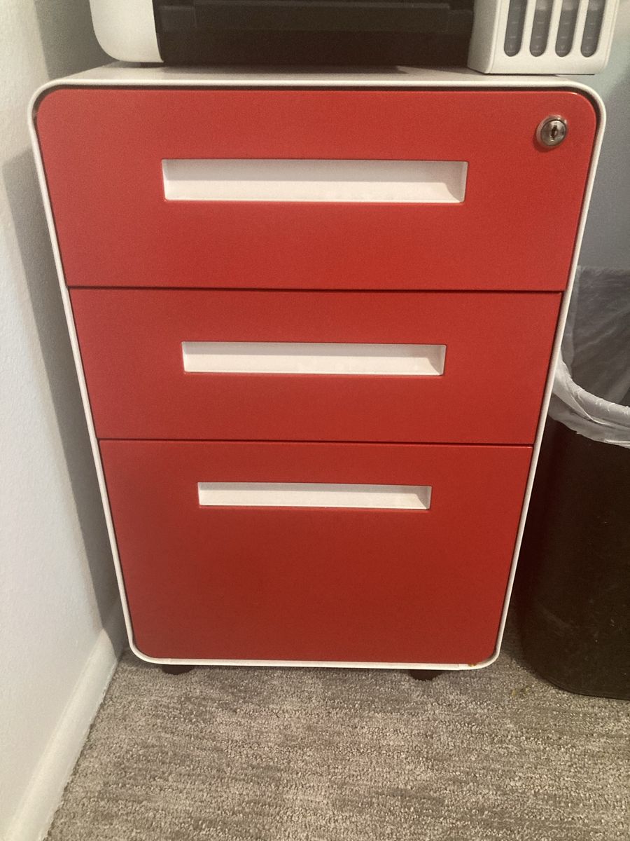 3 Drawer File Cabinet with Lock - Under Office Desk Metal Filing Cabinet, Legal/Letter File