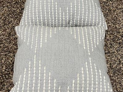 Light blue throw pillows