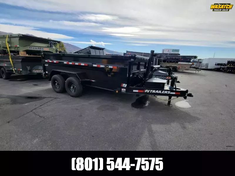 2025 PJ Trailers 7X14 DT Telescopic Dump Trailer