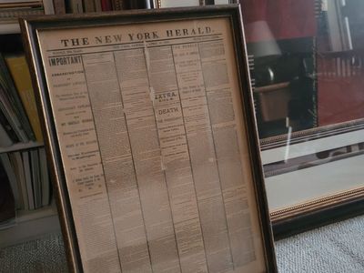 Rare - Front Page 1865 Newspaper