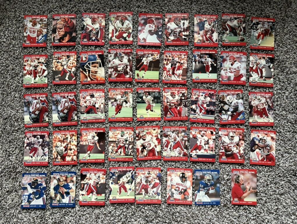 Vintage NFL Pro Bowl Football Cards Collection