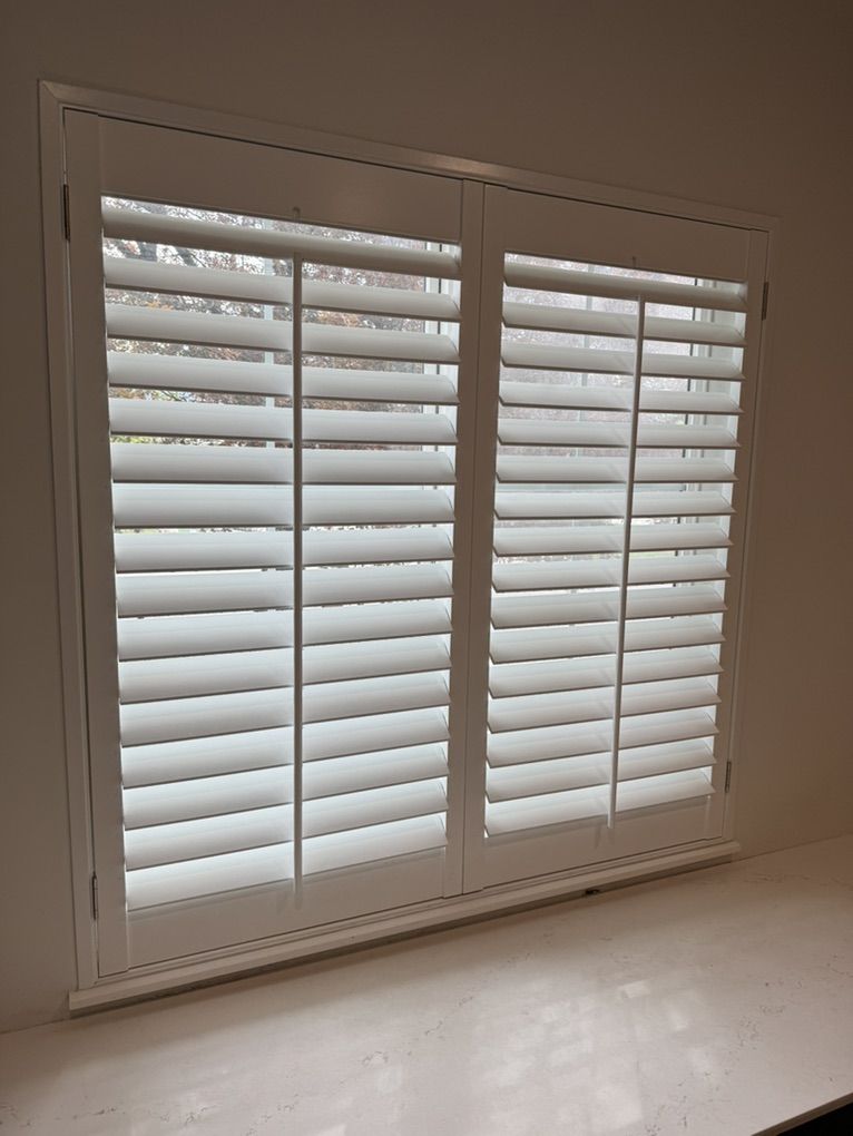 White Wood Window Shutters