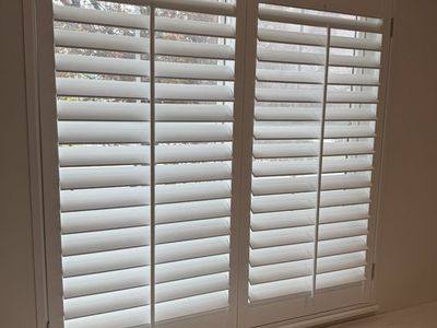 White Wood Window Shutters