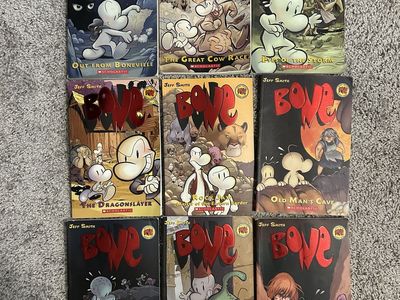 Bone Series Complete Graphic Novel Set by Jeff Smith - Books 1-9 Scholastic Edition