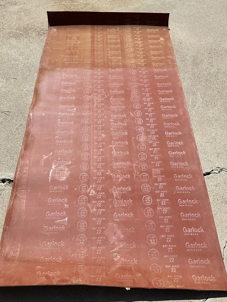 Garlock Industrial Rubber Sheet Flooring Mat 1/8" 3.2mm Red