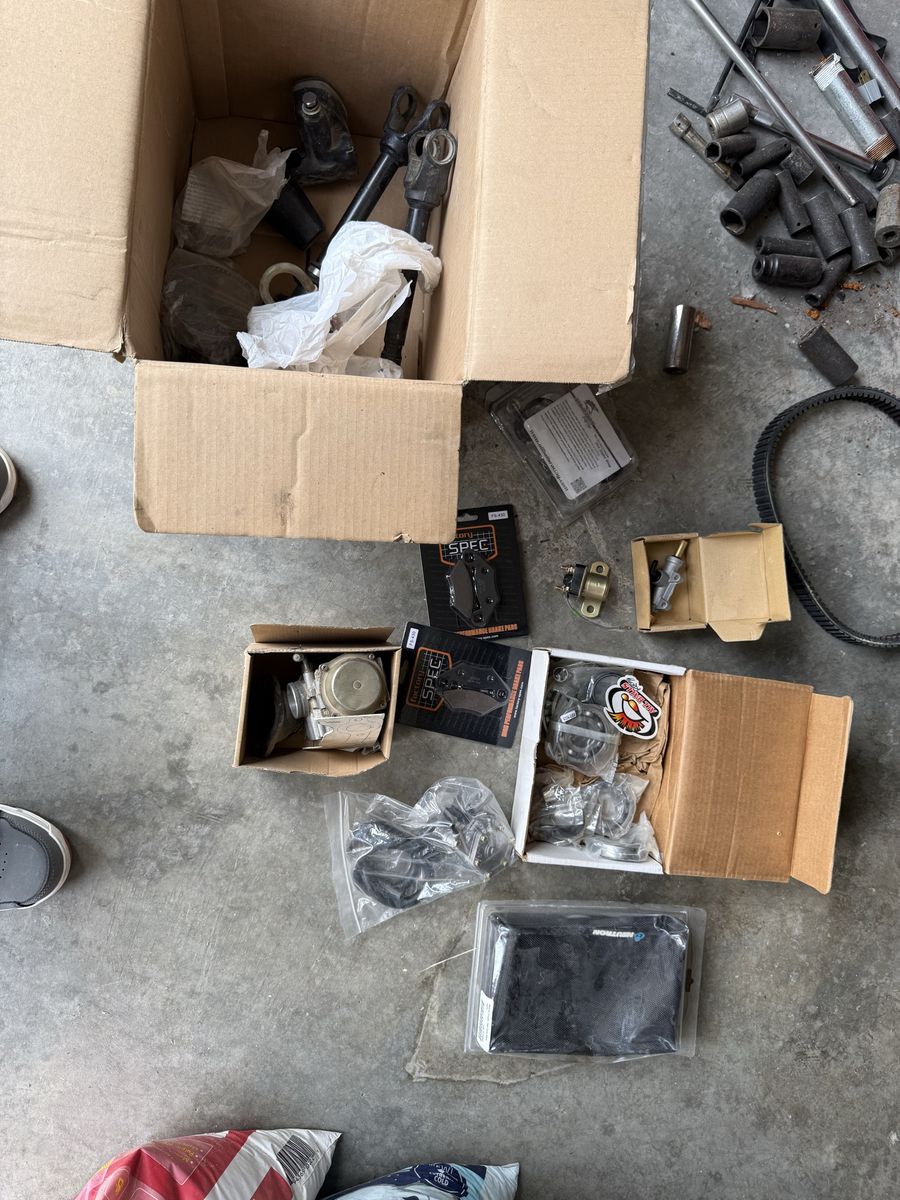 Assorted ATV / UTV Vehicle Parts, Carburetor, Brake Pads & Accessories Lot, or best offer 