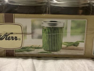 **New**Kerr Wide Mouth Pint Mason Jars 16 oz with Lids and Bands - Pack of 12