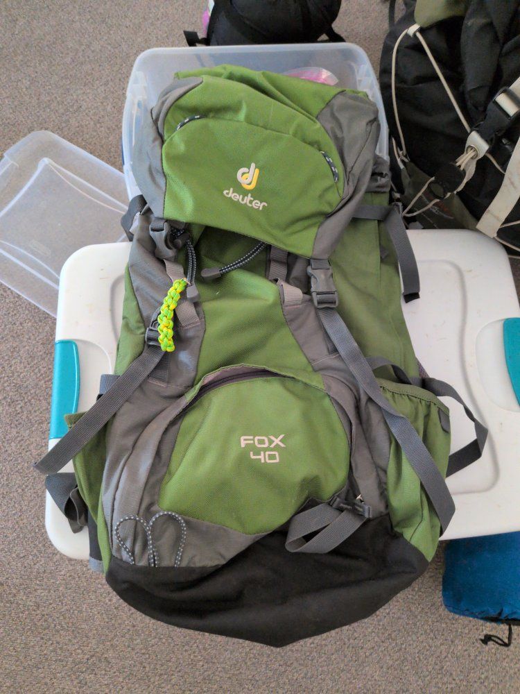 Deuter Fox 40 Kids Hiking Backpack - Green/Gray 40L