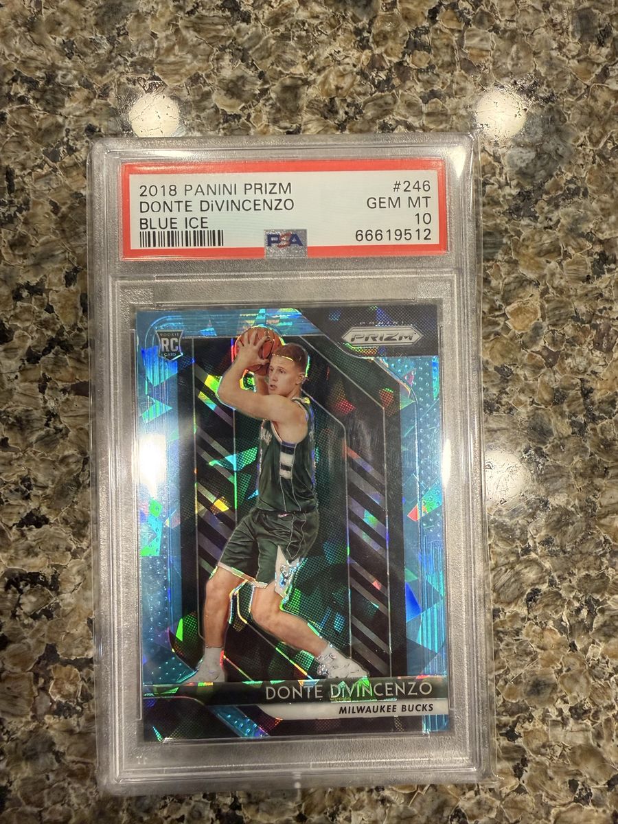 Donte Divincenzo 2018 panini prizm blue ice 51/99 psa 10