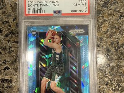 Donte Divincenzo 2018 panini prizm blue ice 51/99 psa 10