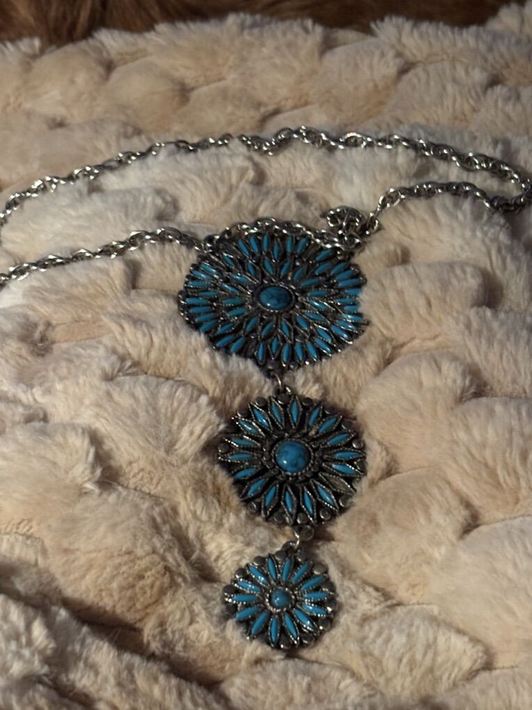 Faux Turquoise Necklace From The 1970s