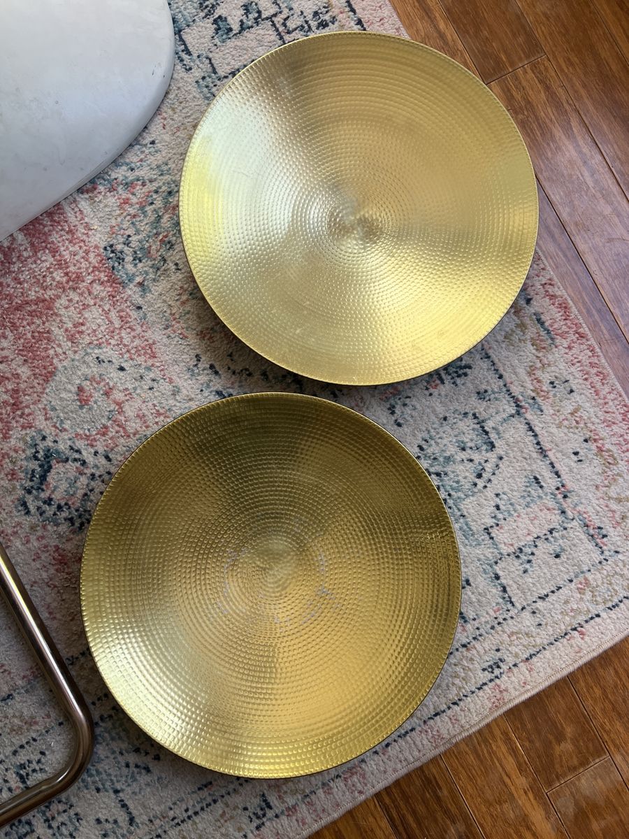 Gold Serving Platter Plates