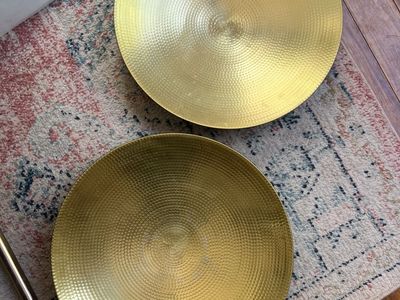 Gold Serving Platter Plates