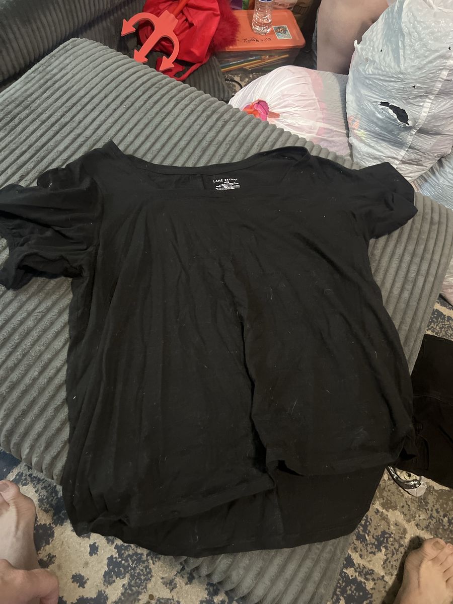 Lane Bryant Black Short Sleeve T-Shirt Size 14/16