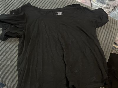 Lane Bryant Black Short Sleeve T-Shirt Size 14/16