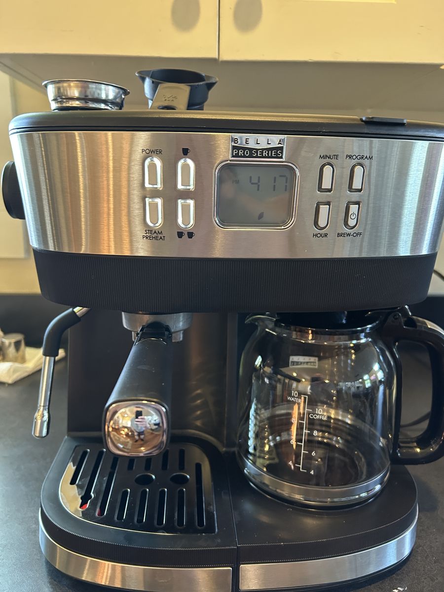 Bella PRO 2-in-1 Combo Coffee Maker — 19 Bar Espresso + 10 Cup Drip — Excellent Condition!