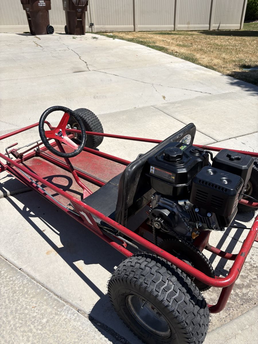 Red Go Kart with Predator 224 Max Performance Gas Engine