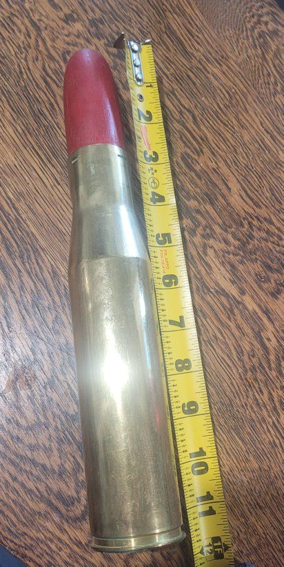 Vintage 37MM M17 Empty Cannon Shell Casing Trench Art