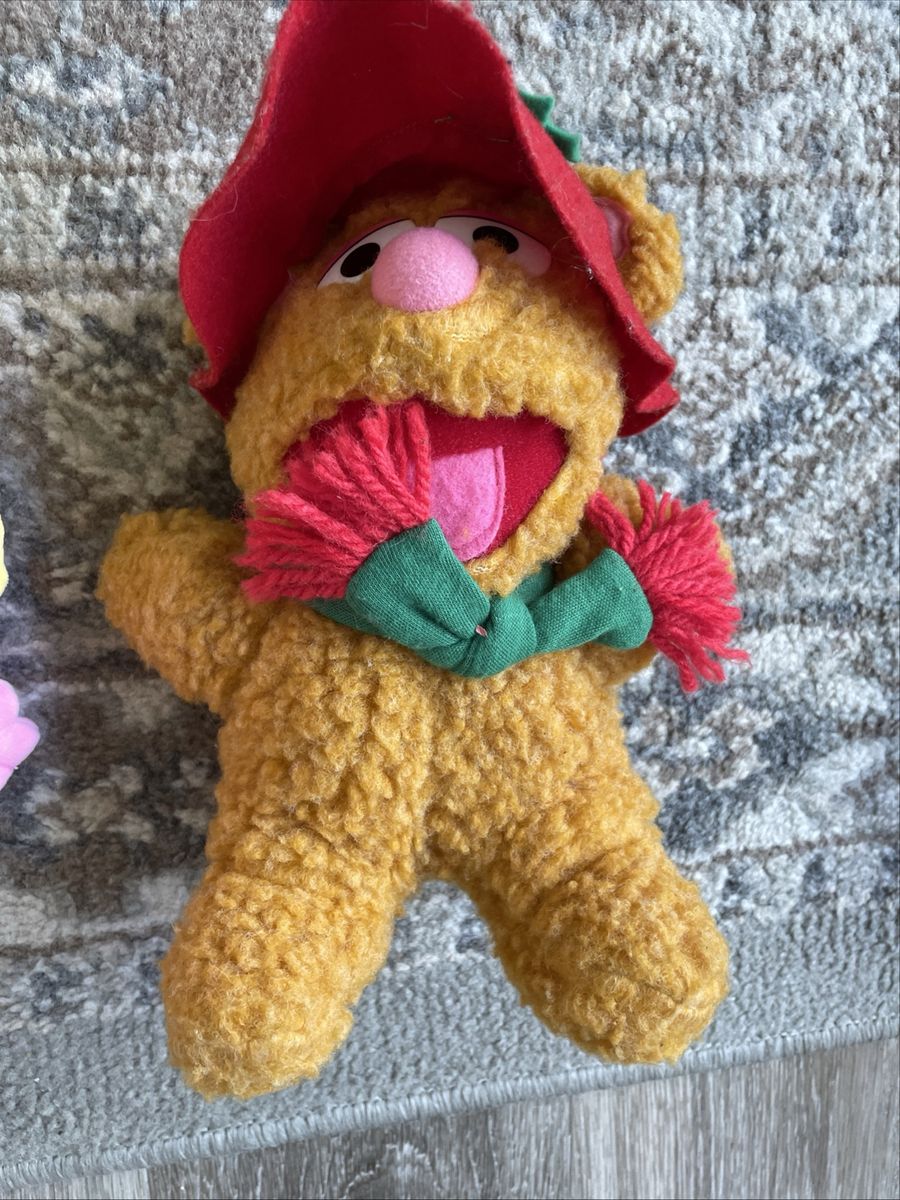1987 Mcdonald's Baby Fozzie Bear Muppets Christmas Plush Toy Jim Henson Vintage
