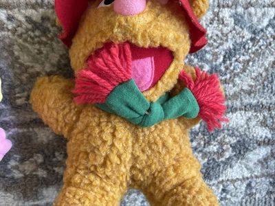1987 Mcdonald's Baby Fozzie Bear Muppets Christmas Plush Toy Jim Henson Vintage