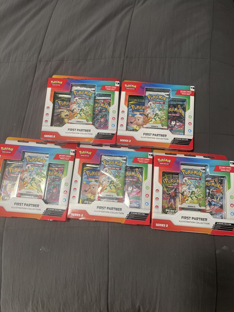 Pokémon First Partner Illustration Collection Series 2 (5-Pack Lot) Sealed TCG Cards