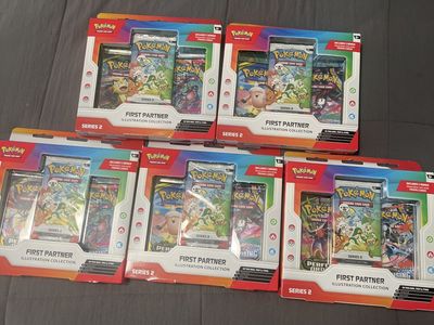Pokémon First Partner Illustration Collection Series 2 (5-Pack Lot) Sealed TCG Cards