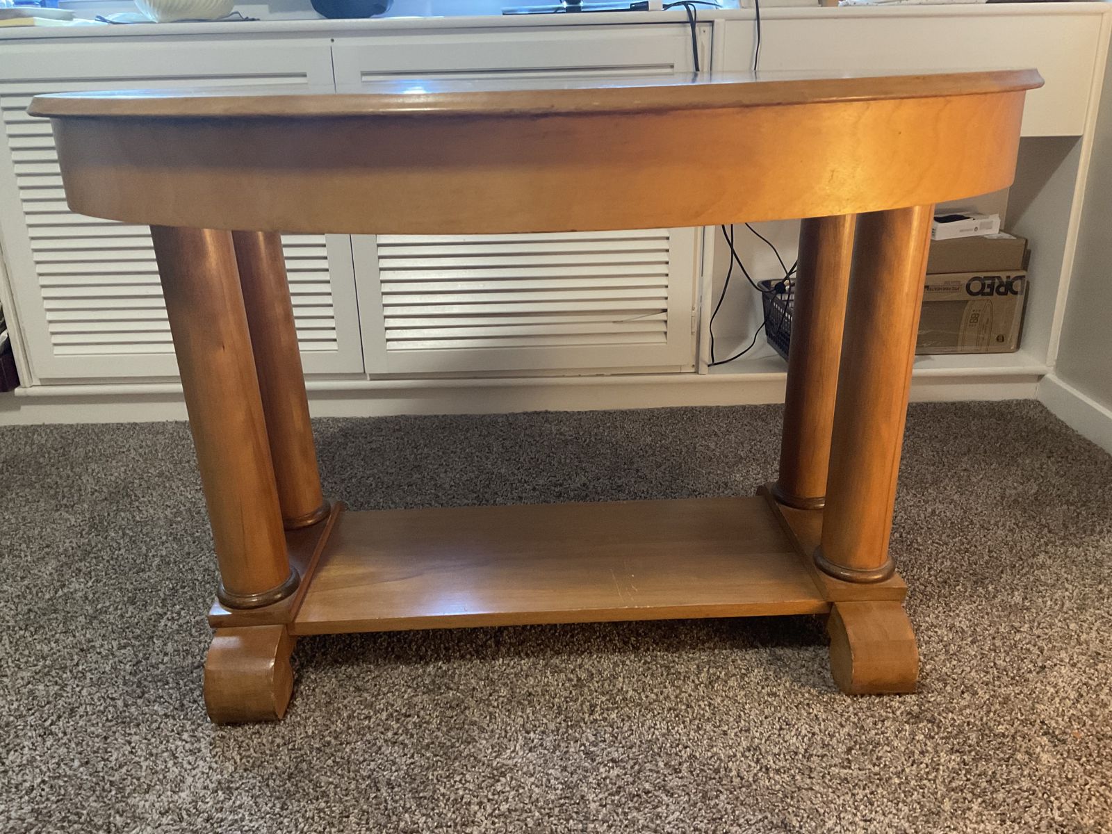 Reduced price: Vintage Solid Wood Oval Accent Table with Drawer - 