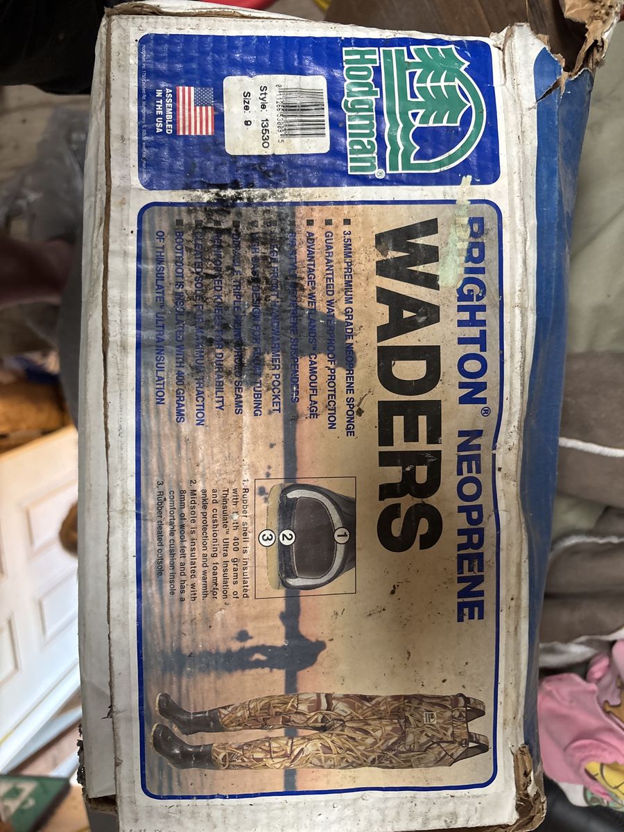 Hodgman Brighton Neoprene Waders, Size 9, Camouflage, 400g Thinsulate, Waterproof