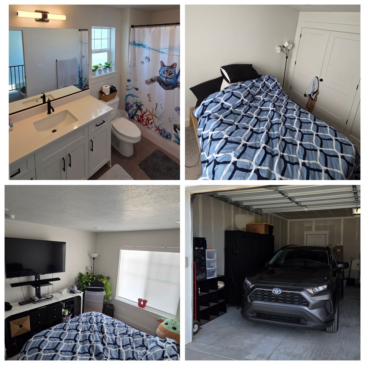 1 private bedroom, bathroom and 1 car spot to rent