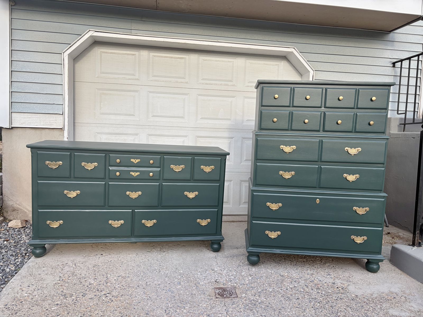 Refinished Bassett Dresser Set
