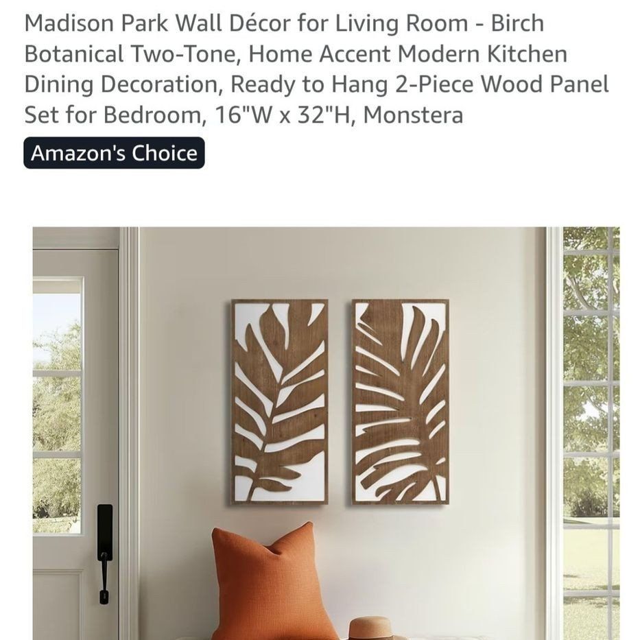 Botanical Wall Decor 2/pc Set Brand New