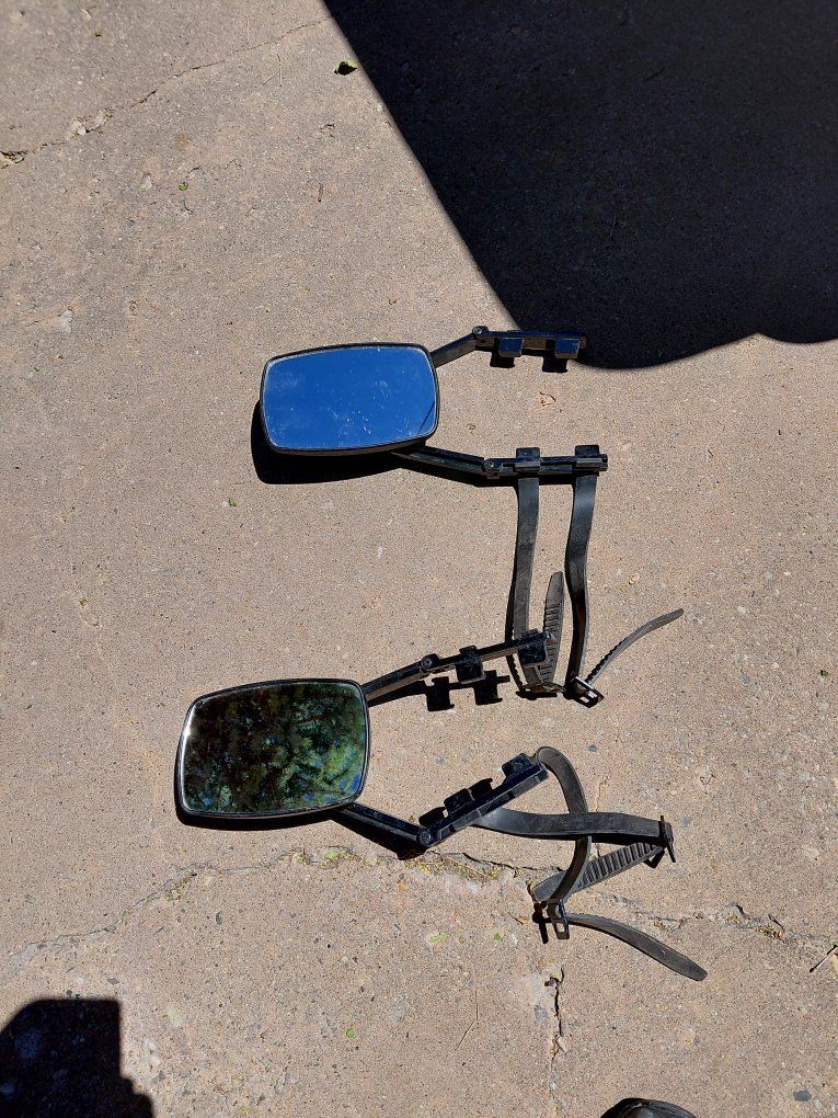 Universal Clip-On Towing Mirrors - Car/Truck/SUV, Adjustable Straps, Wide View, Used
