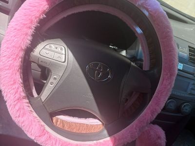 Pink Fluffy Car Steering Wheel Cover Set with Gear Shift Cover
